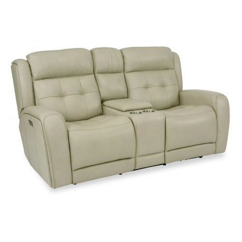 Grant Power Reclining Loveseat with Console and Power Headrests